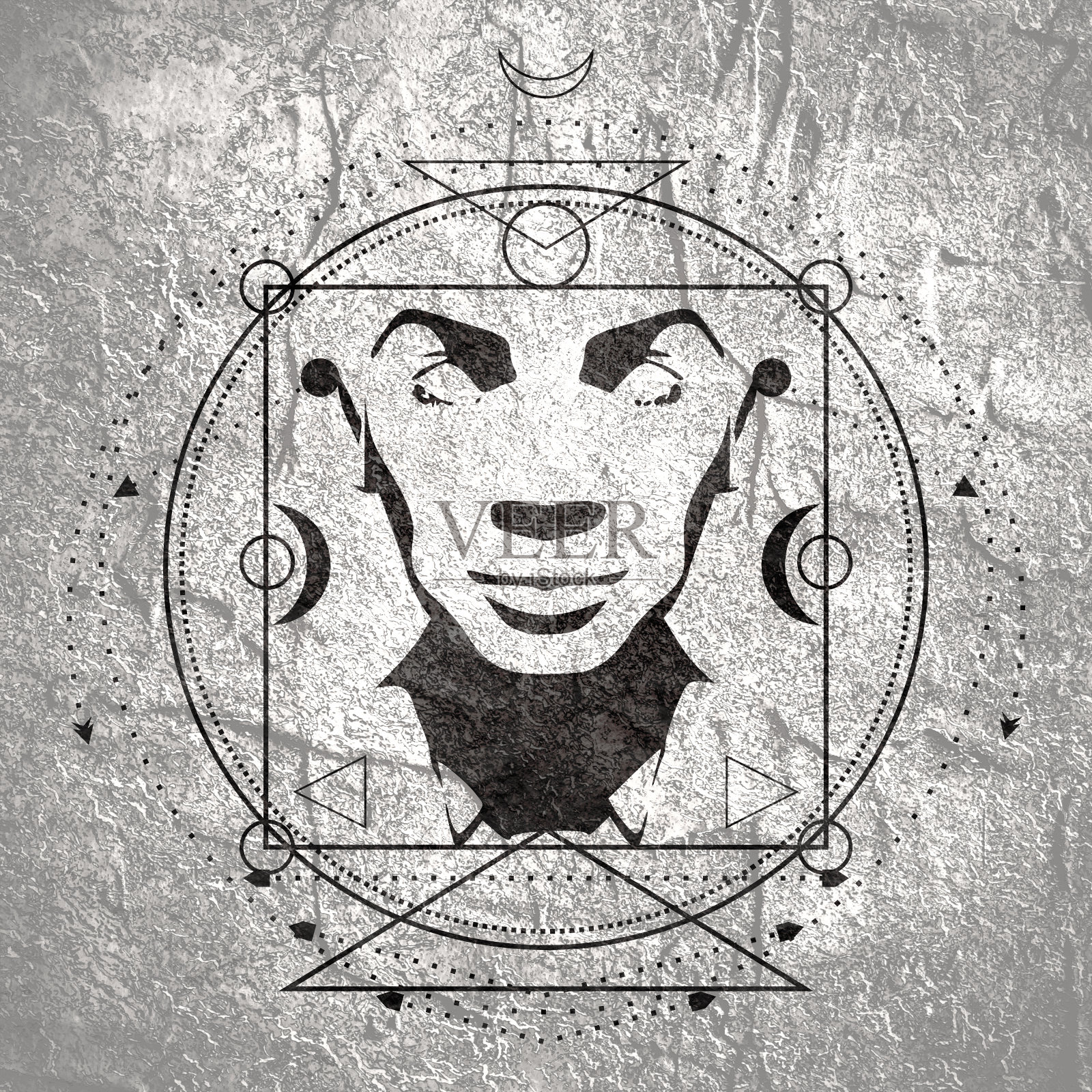 神秘的神秘象征。插画图片素材