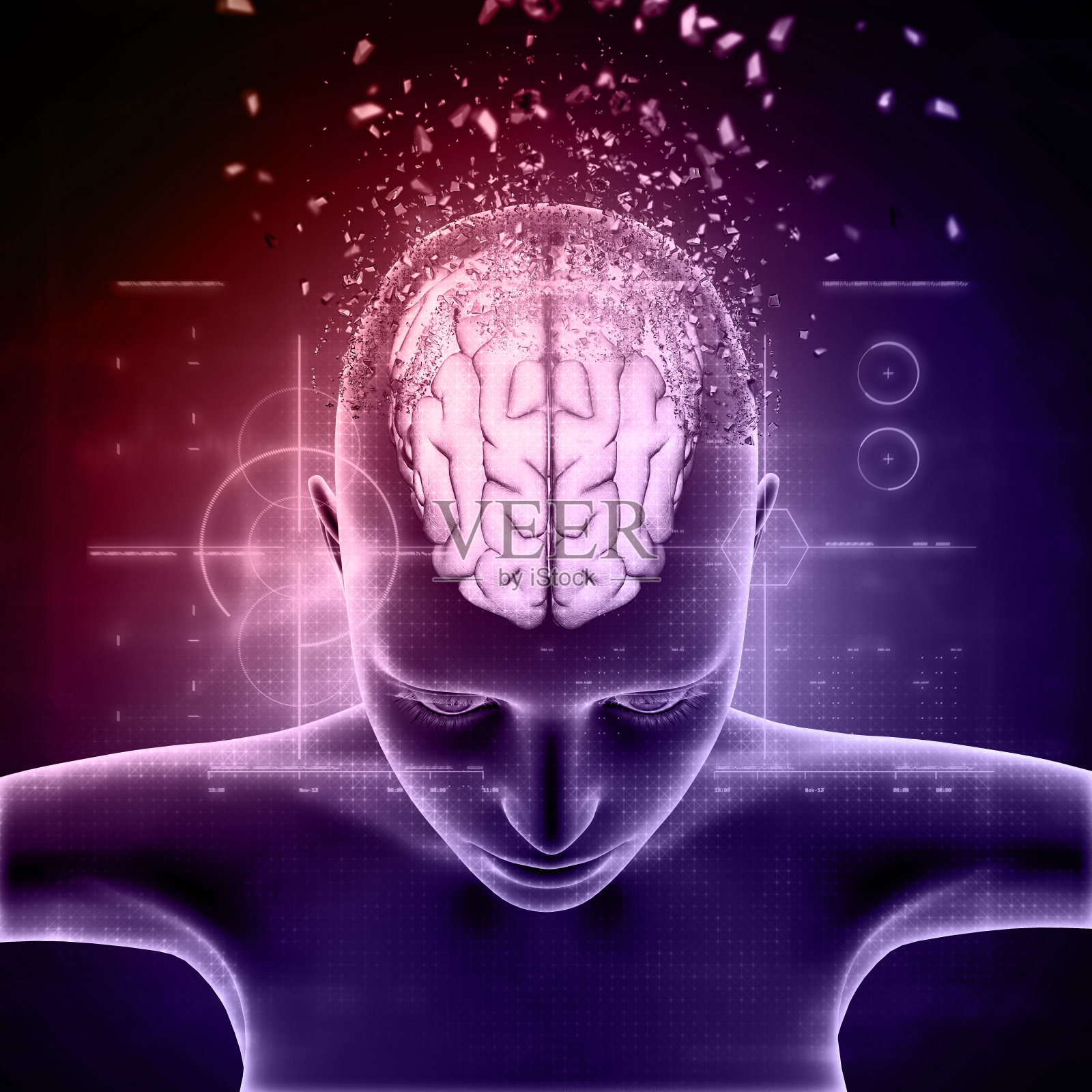 3D医疗科技女性背景照片摄影图片