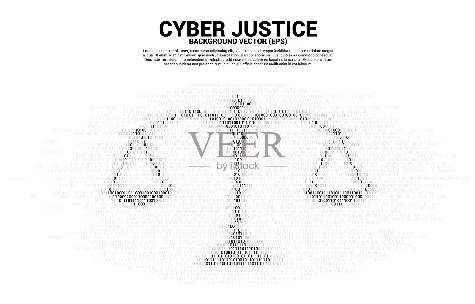 公正尺度由一和零二进制码位矩阵风格。插画图片素材