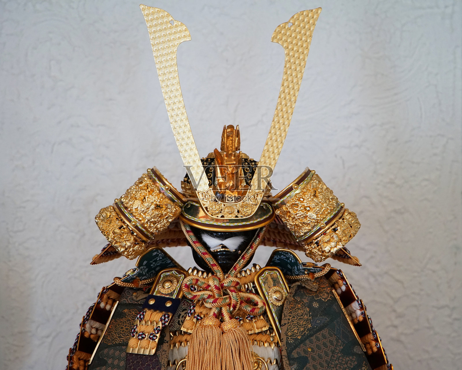 日本武士的头盔和盔甲照片摄影图片