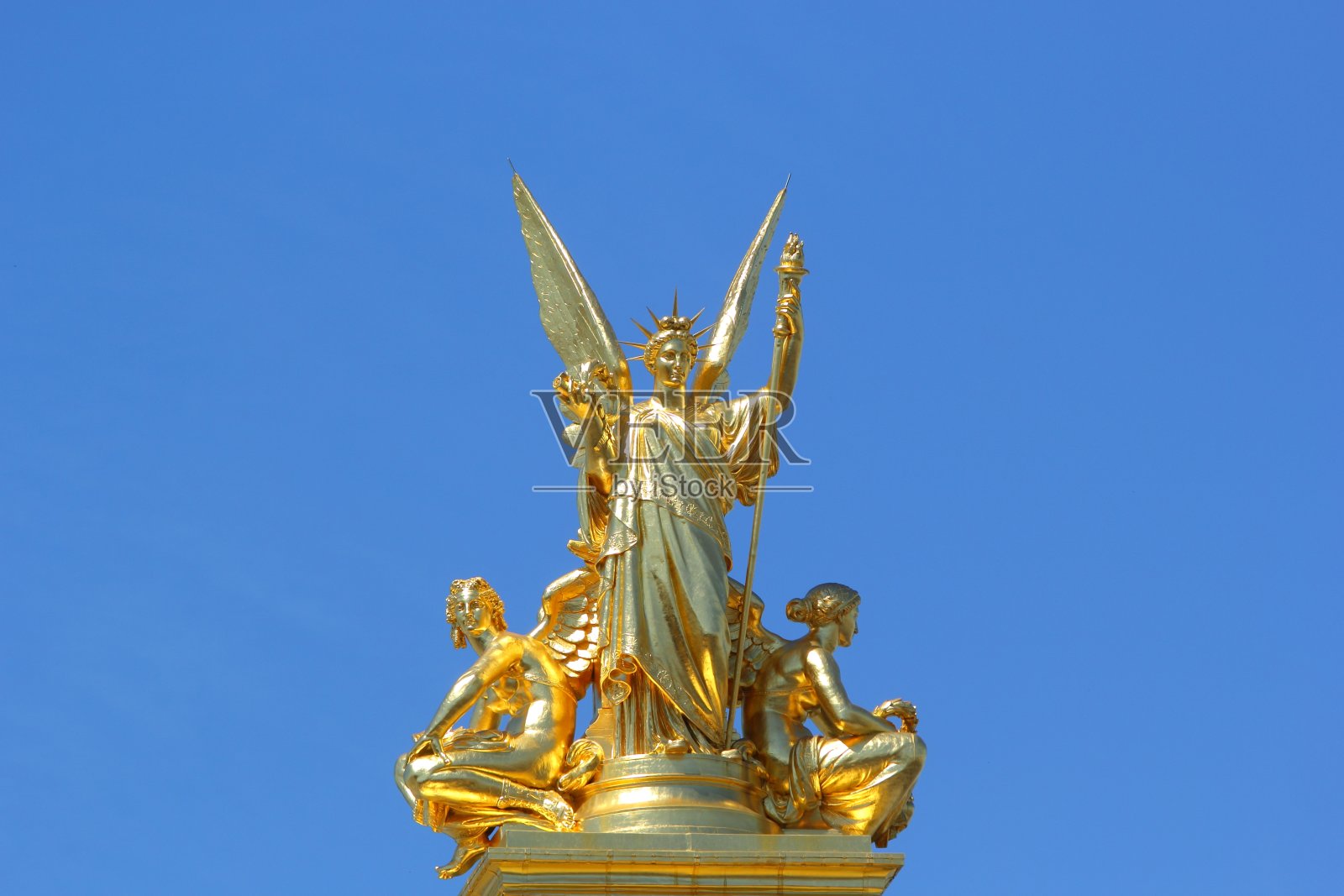 金色的雕像照片摄影图片