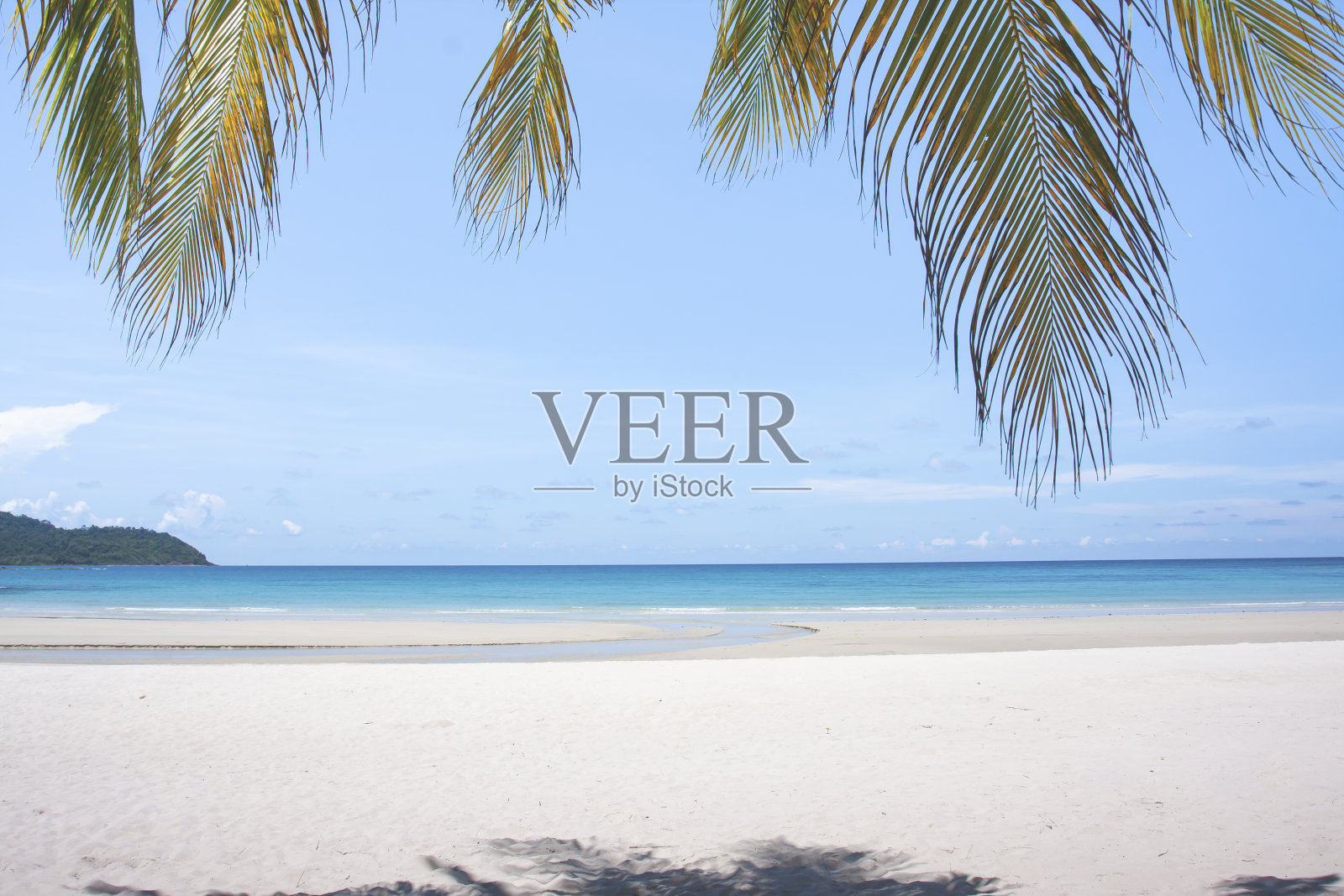 海滩景观背景夏季旅游与阳光照片摄影图片