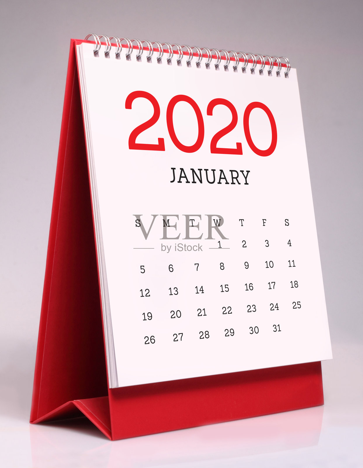 简单的台历2020年1月照片摄影图片