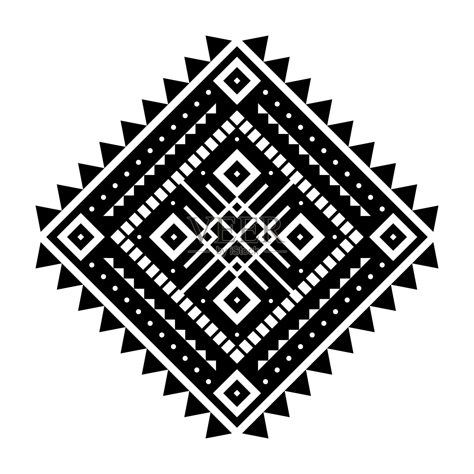 阿兹特克向量元素。插画图片素材