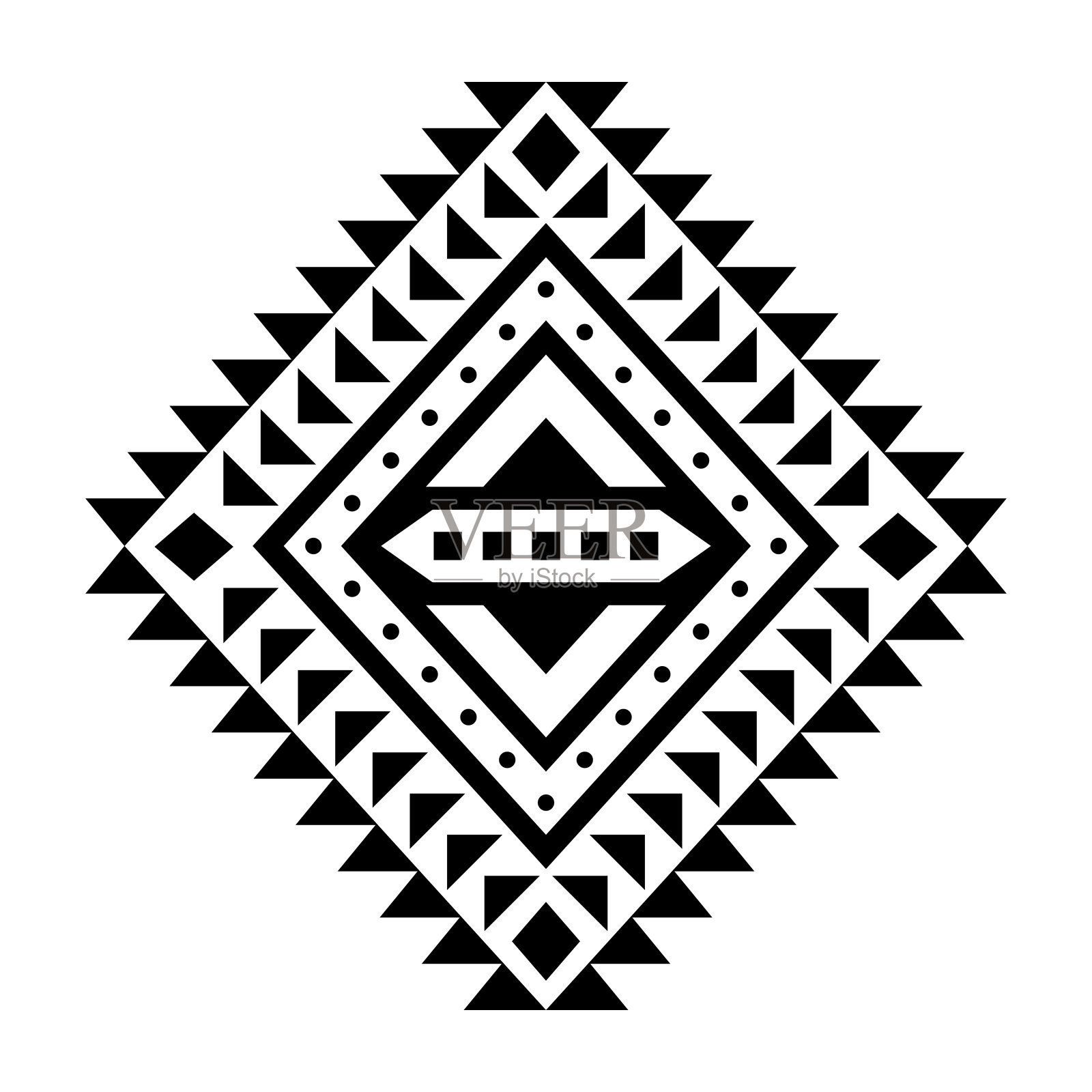 阿兹特克向量元素。插画图片素材