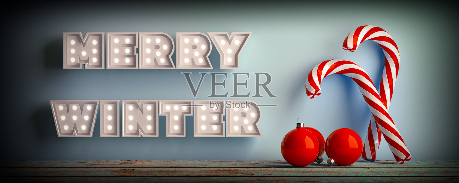 圣诞快乐红色白色扭曲糖果甘蔗焦糖aquas - 3d插图照片摄影图片