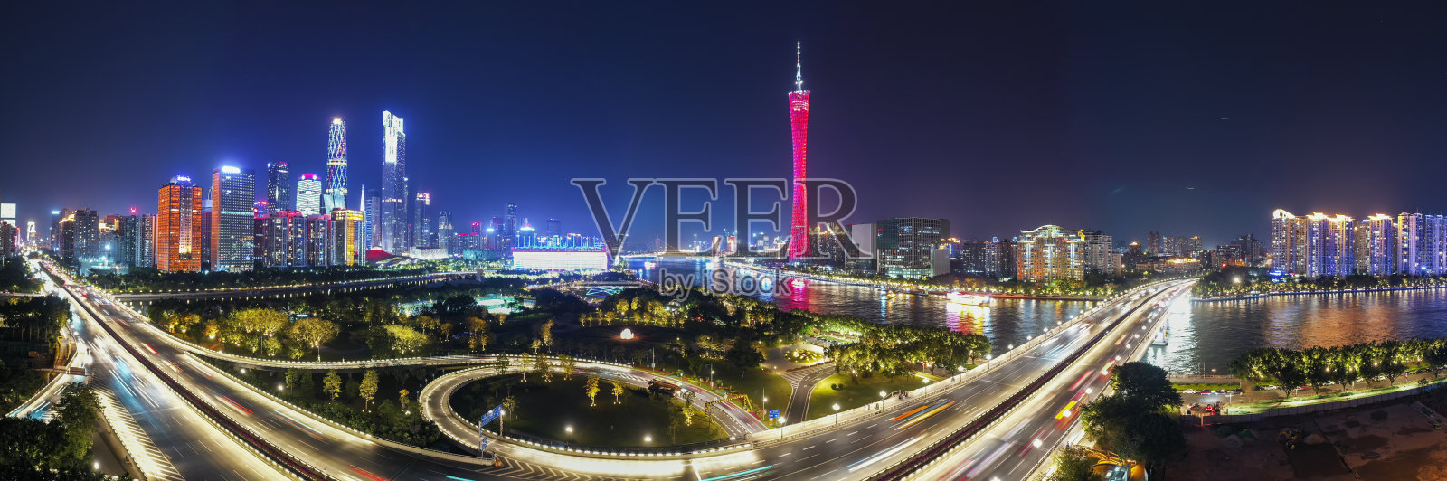 中国广东省广州市夜景照片摄影图片