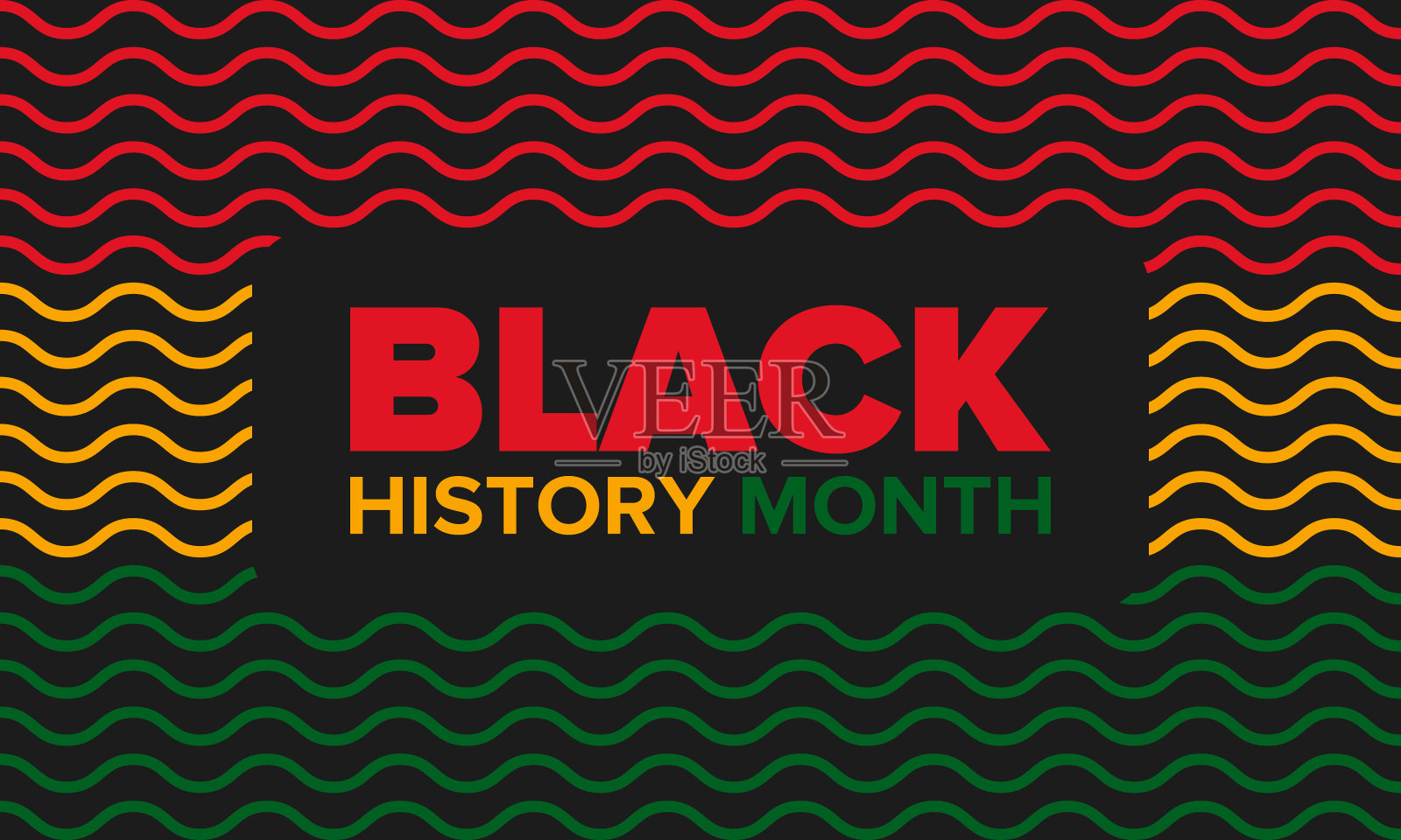 黑人历史月。非裔美国人的历史。一年一度的庆祝。二月份在美国和加拿大。十月在英国。海报，卡片，横幅，背景。矢量图插画图片素材