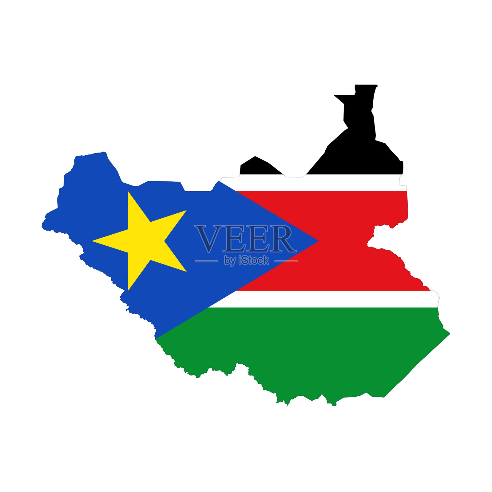 南苏丹地图照片摄影图片