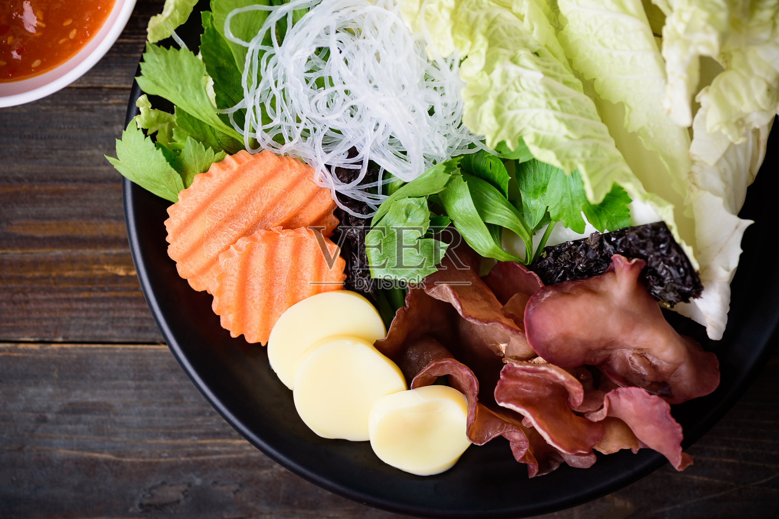 泰国素烧蔬菜套装照片摄影图片