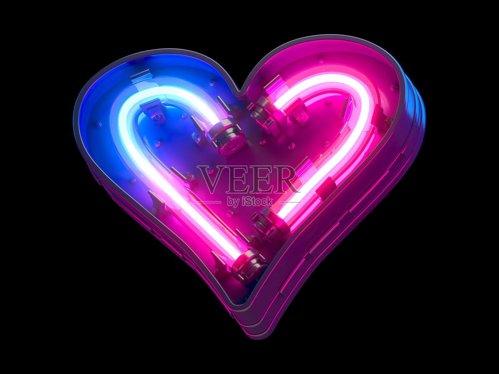 紫外线氖未来。照片摄影图片