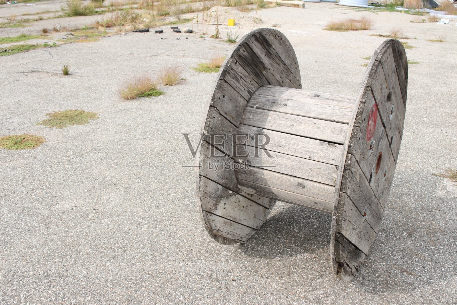 电缆用木线圈照片摄影图片