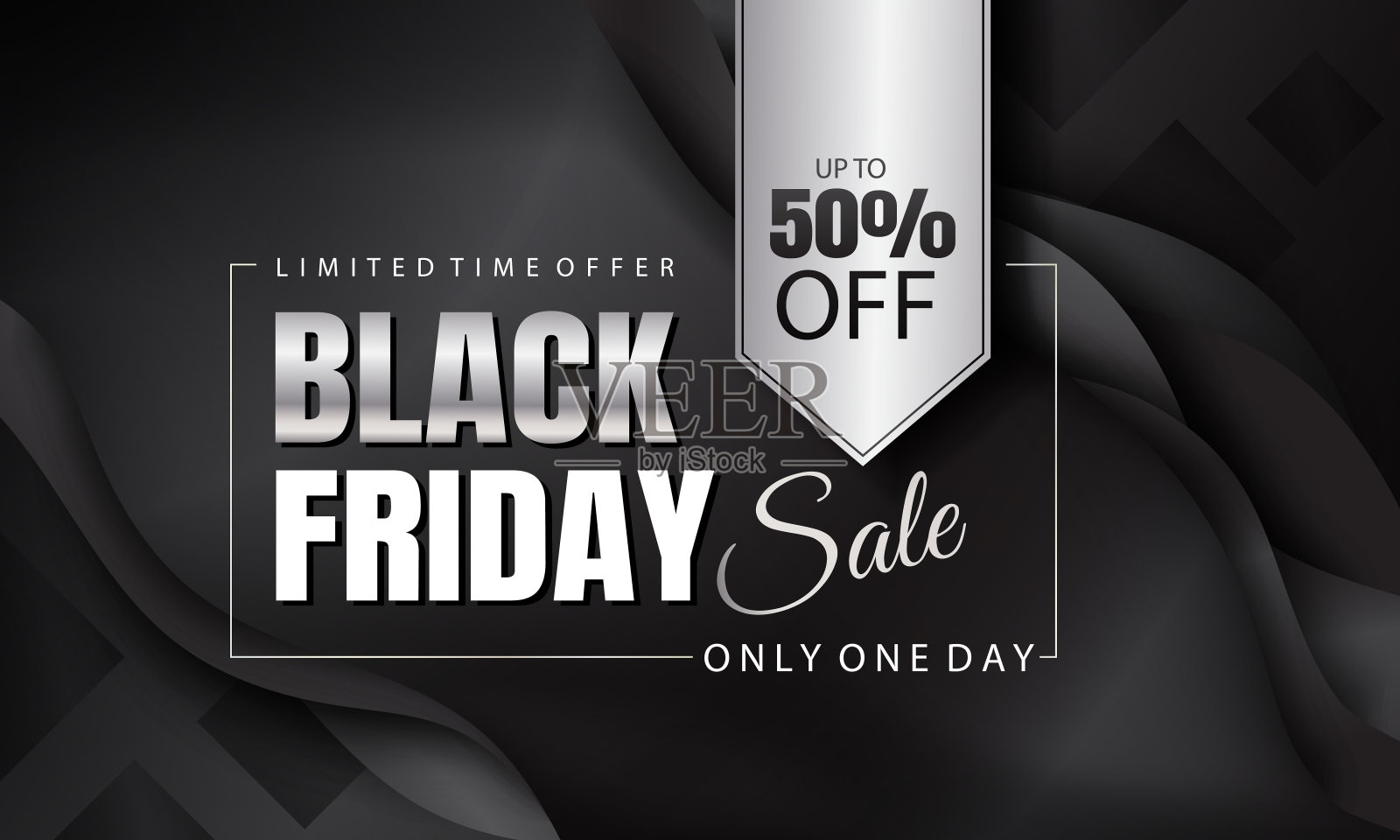 黑色星期五促销横幅布局设计插画图片素材