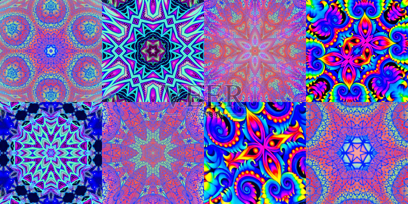 几何对称的艺术瓷砖照片摄影图片