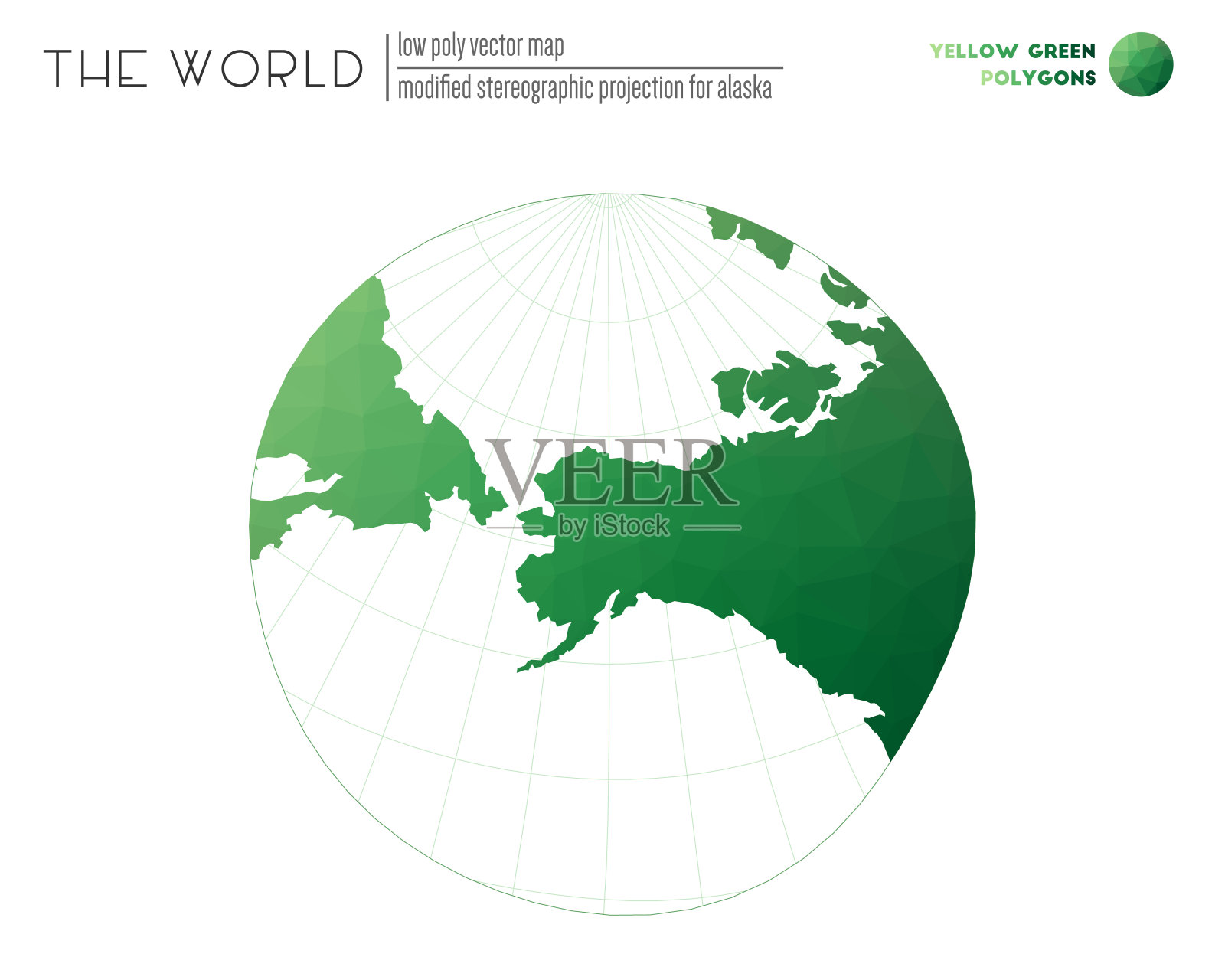 世界地图在多边形风格。插画图片素材