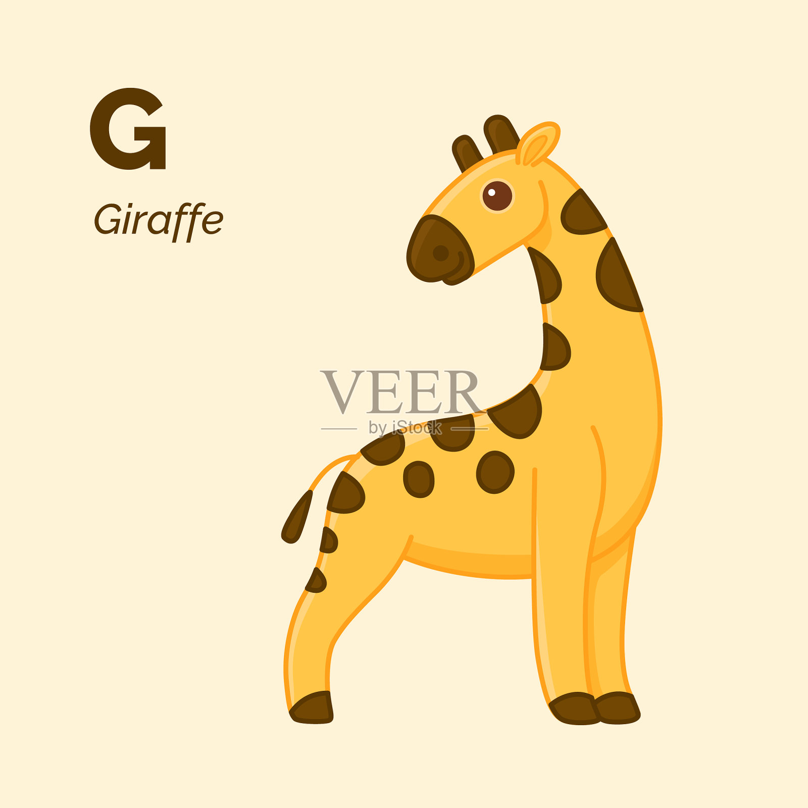 字母插画图片素材