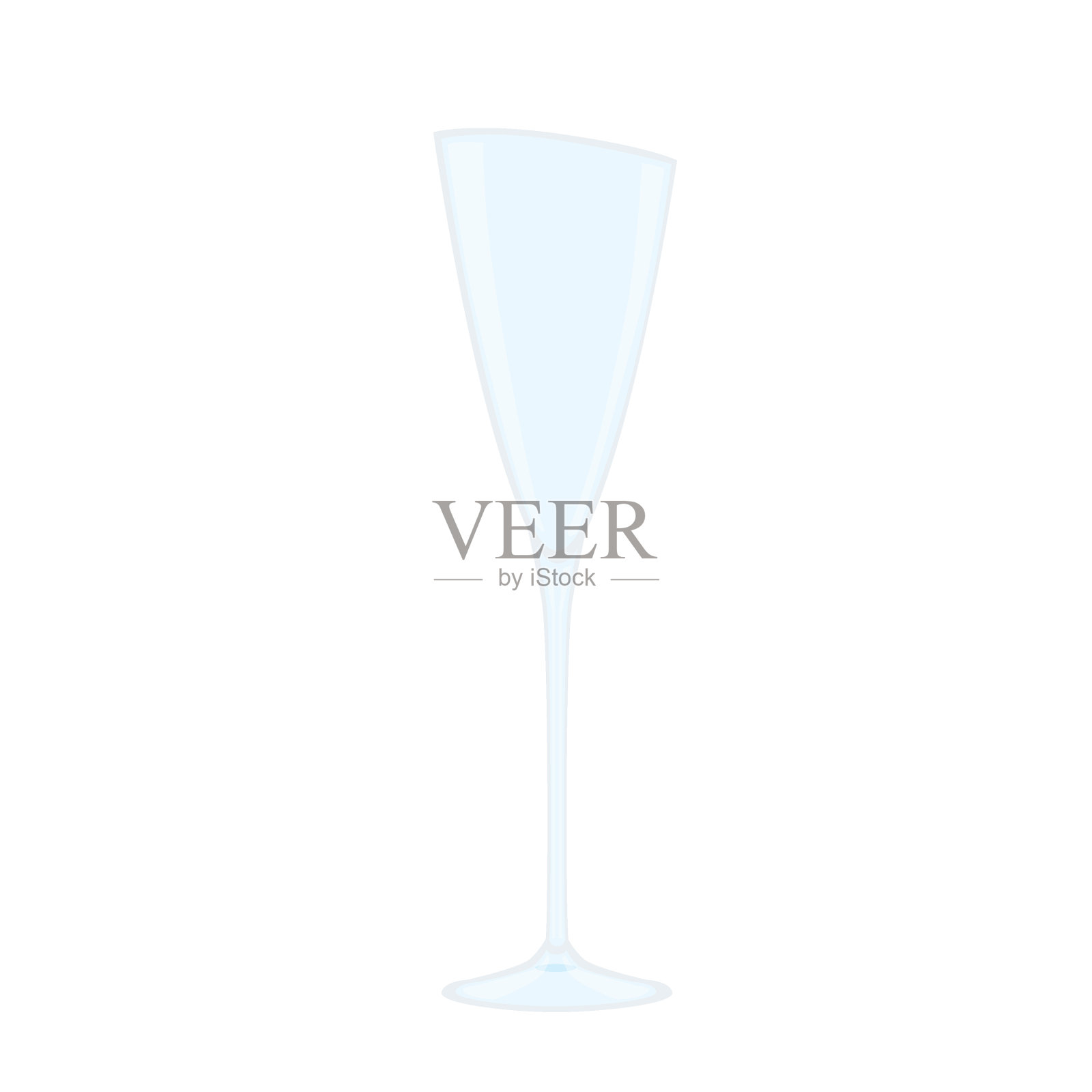 香槟杯和葡萄酒杯孤立在白色背景上的插图向量设计元素图片