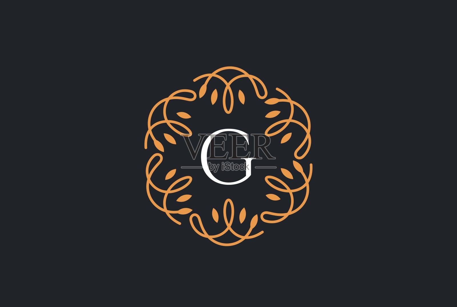 豪华黑金标志设计模板矢量插图餐厅，皇室，精品，咖啡馆，酒店，纹章，珠宝和时尚。用于标识或徽章设计的装饰形状。插画图片素材