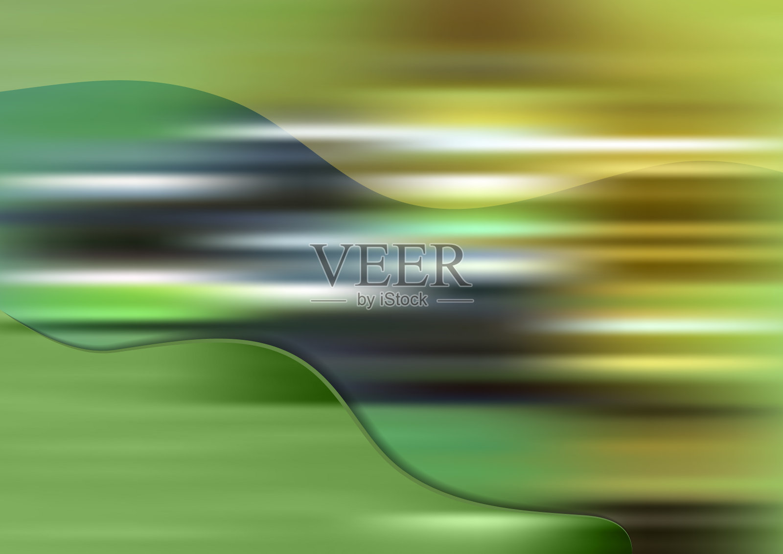 霓虹闪亮的线条，波浪色的背景。抽象的彩色的模板。未来技术的网页或横幅背景。插画图片素材