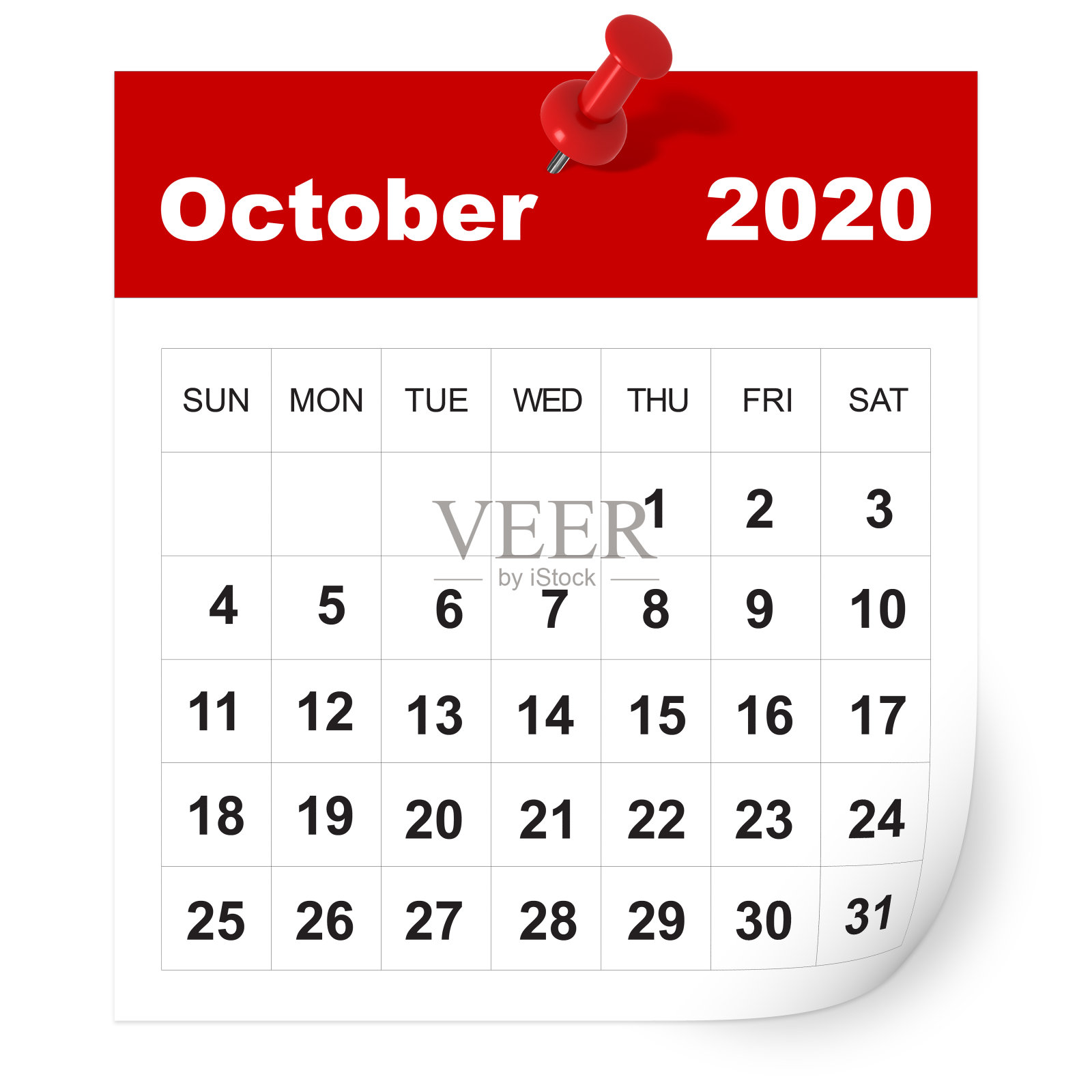 2020年10月日历照片摄影图片