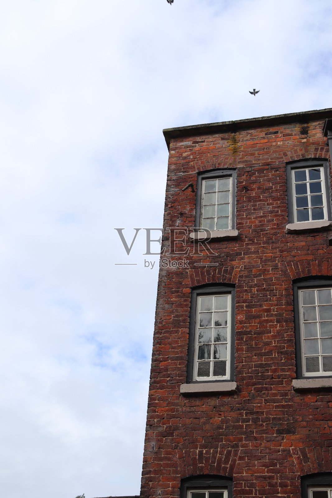 19世纪英国纺织厂建筑照片摄影图片