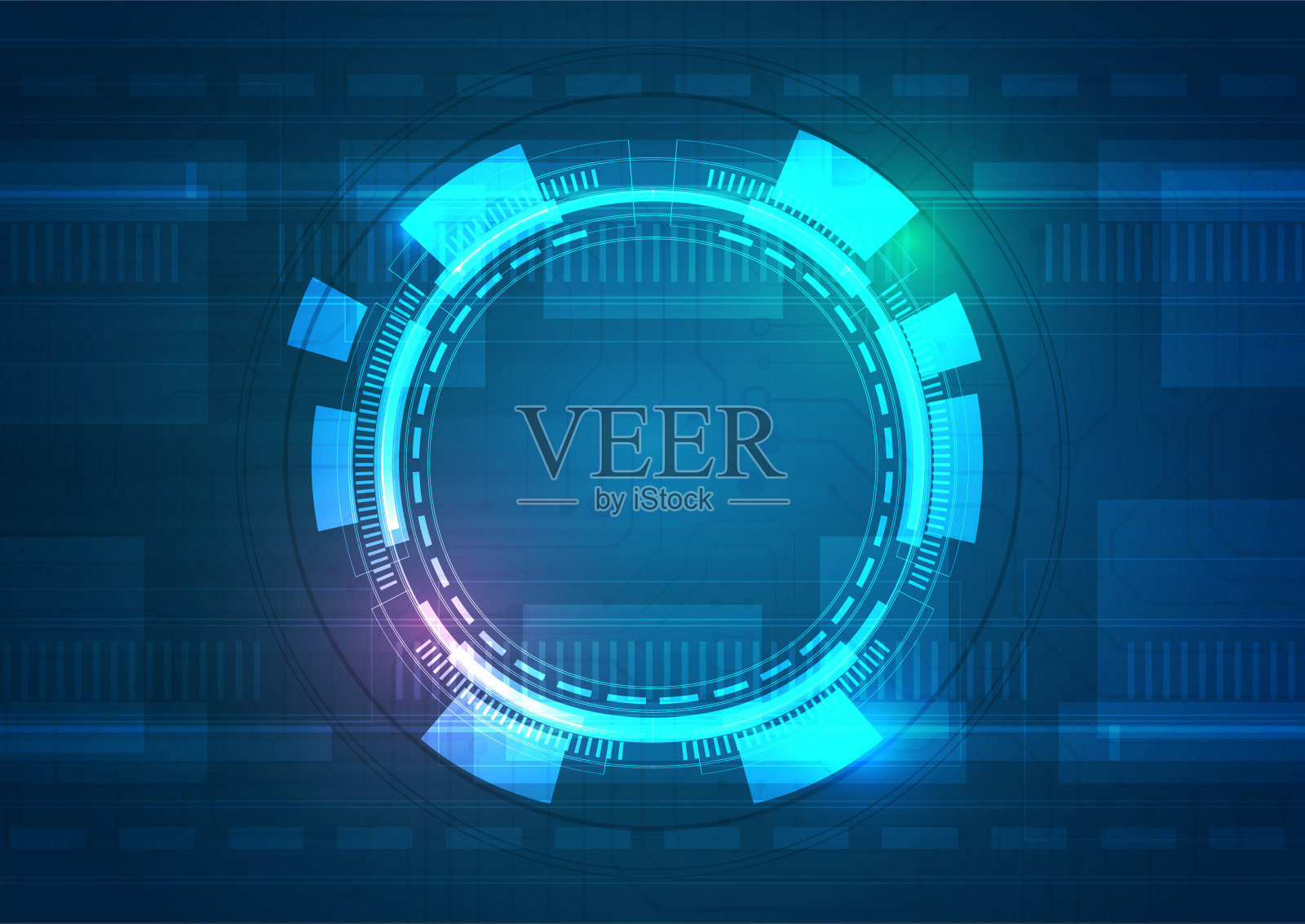 高科技技术几何插画图片素材