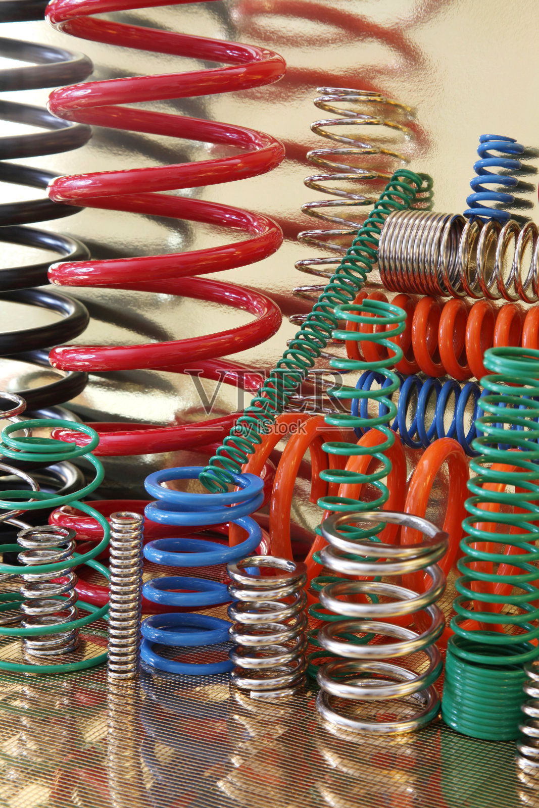 新的金属弹簧纹理背景照片摄影图片