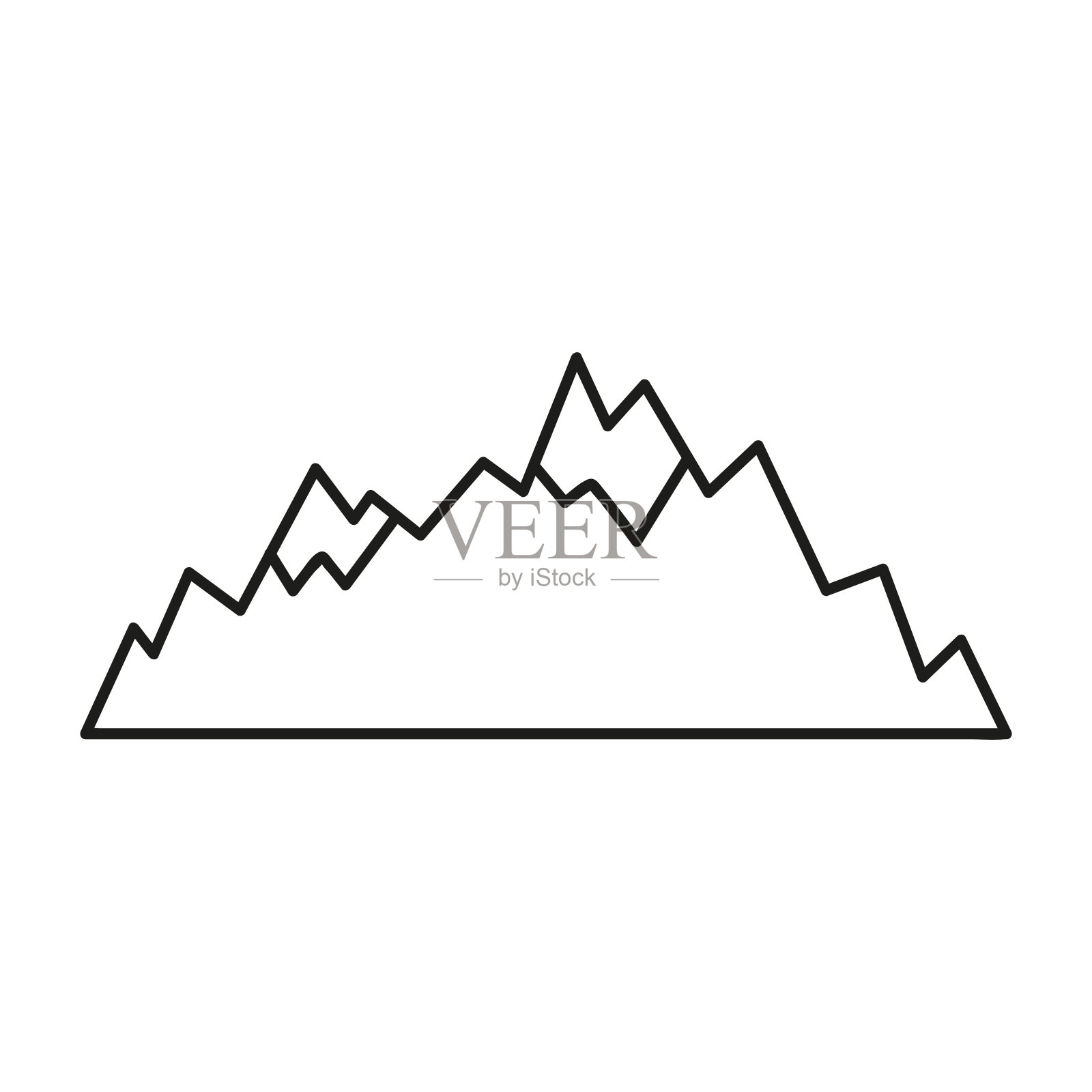 矢量山图标符号设计元素图片
