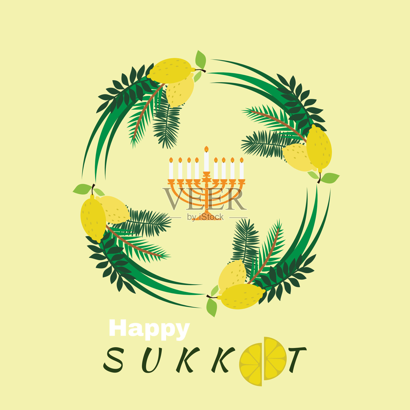 快乐的住棚节-模板海报，banner插画图片素材