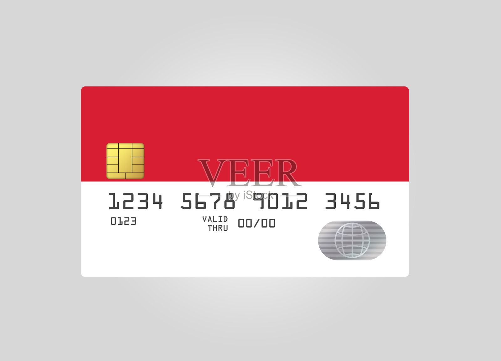 带有摩纳哥国旗的信用卡照片摄影图片