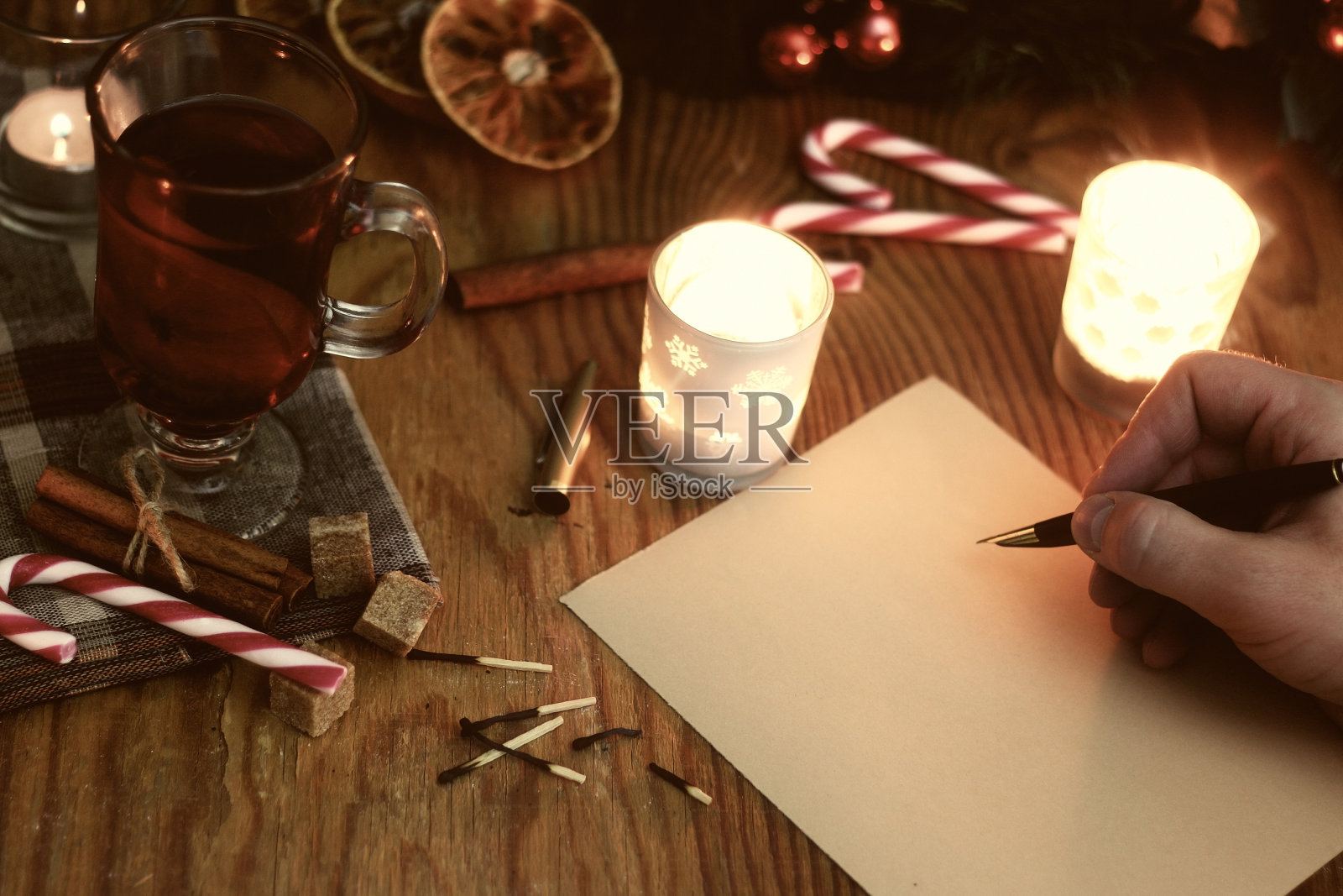 香料圣诞信照片摄影图片