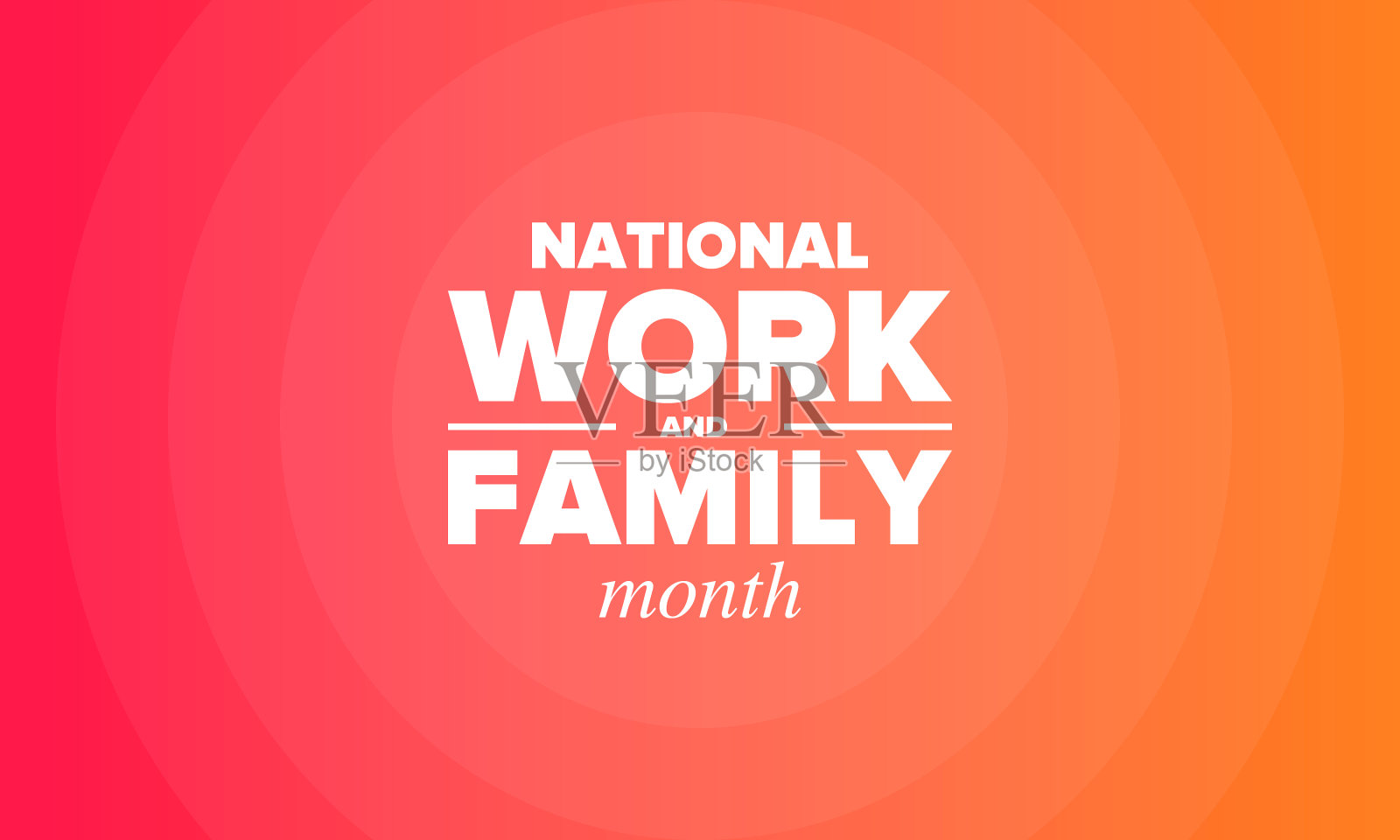 全国工作和家庭月。每年10月庆祝。在美国的商业活动。健康的平衡和灵活的工作环境。有效的工作。海报,横幅。矢量图插画图片素材