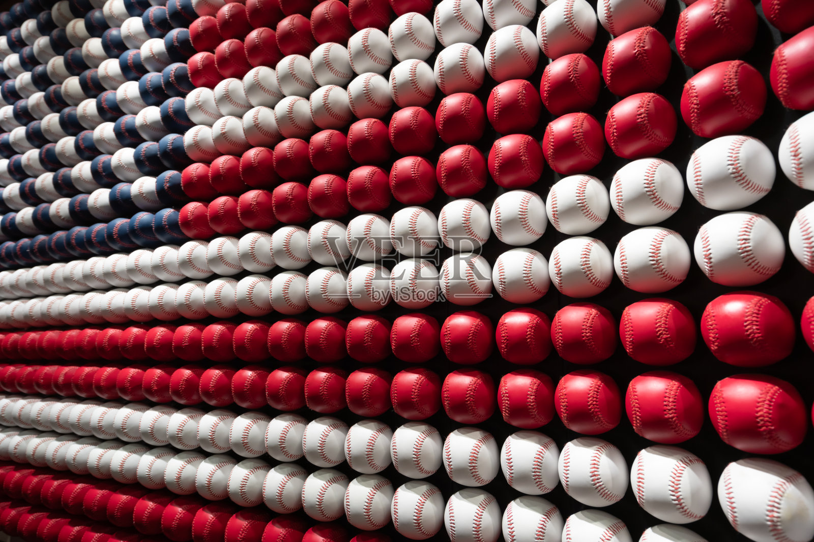 由棒球制成的美国国旗照片摄影图片