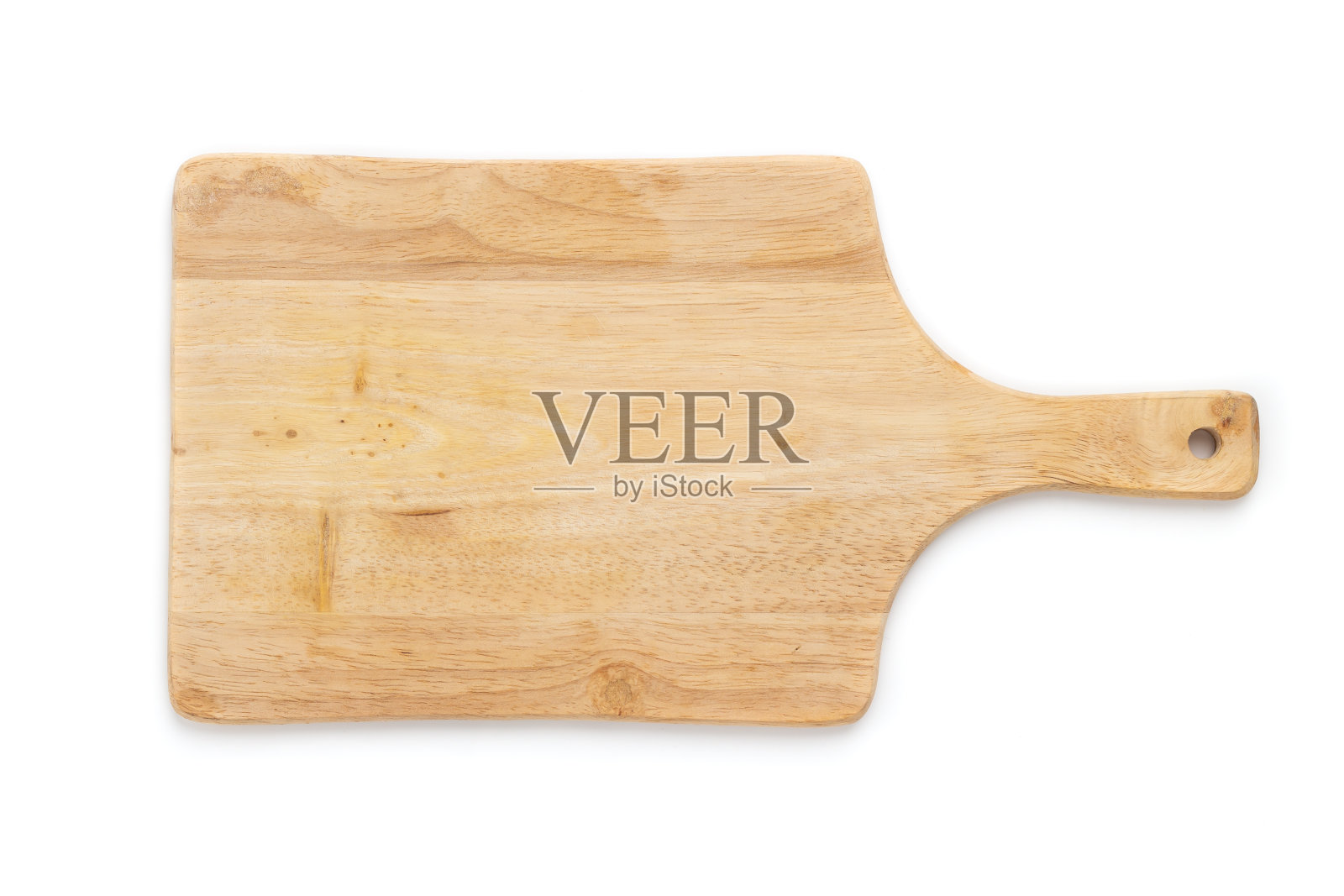 俯视图木制砧板孤立在一个白色的背景照片摄影图片