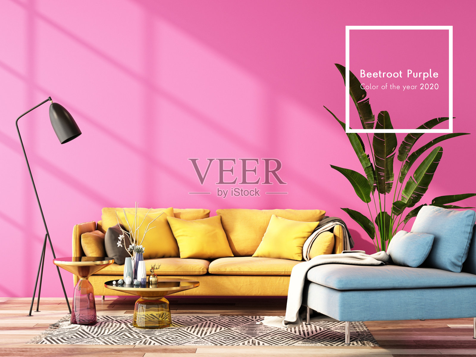 室内设计色彩趋势2020,3d渲染，3d插图照片摄影图片