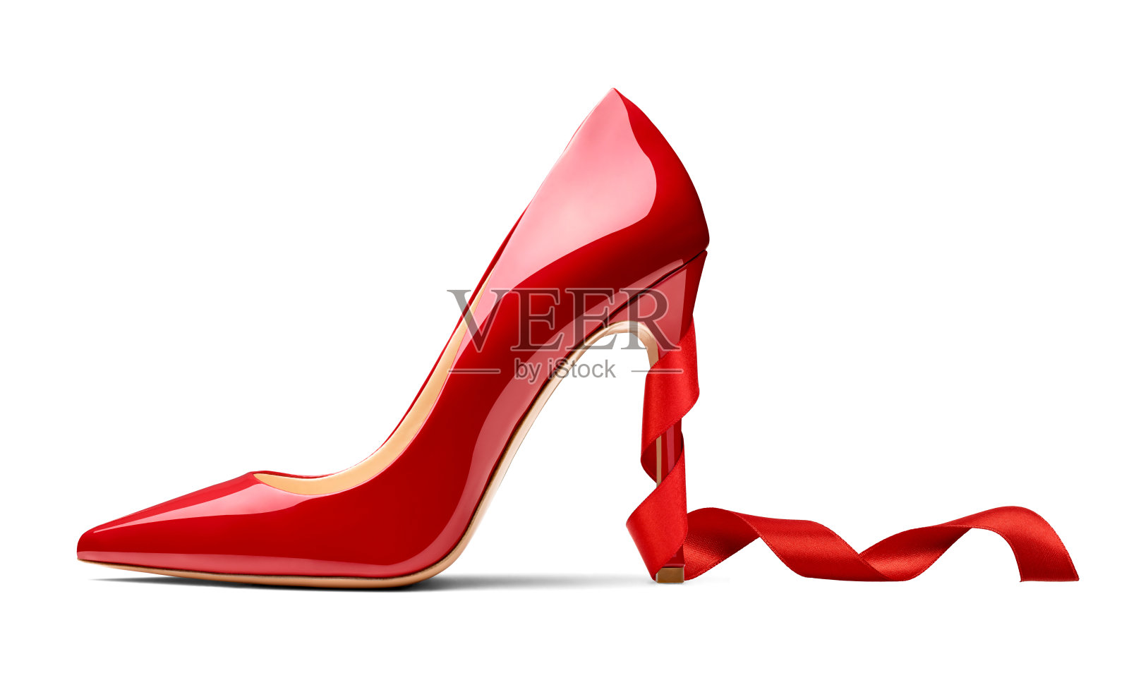 红色高跟鞋鞋时尚女性风格照片摄影图片