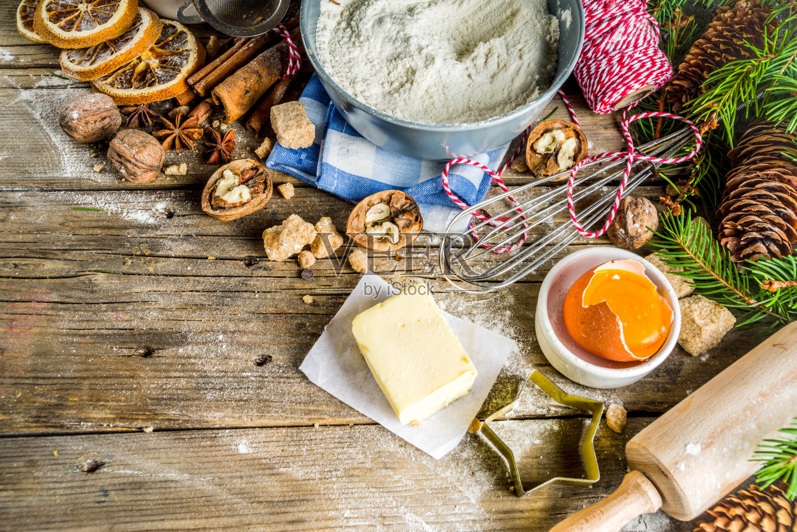 圣诞节烘焙背景照片摄影图片