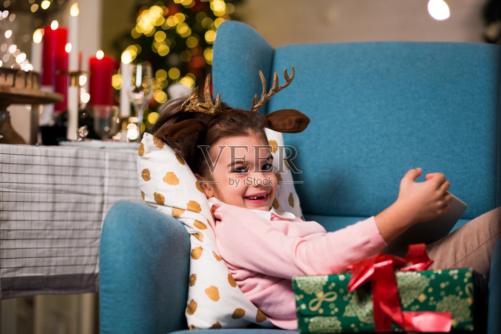 舒适的圣诞夜照片摄影图片