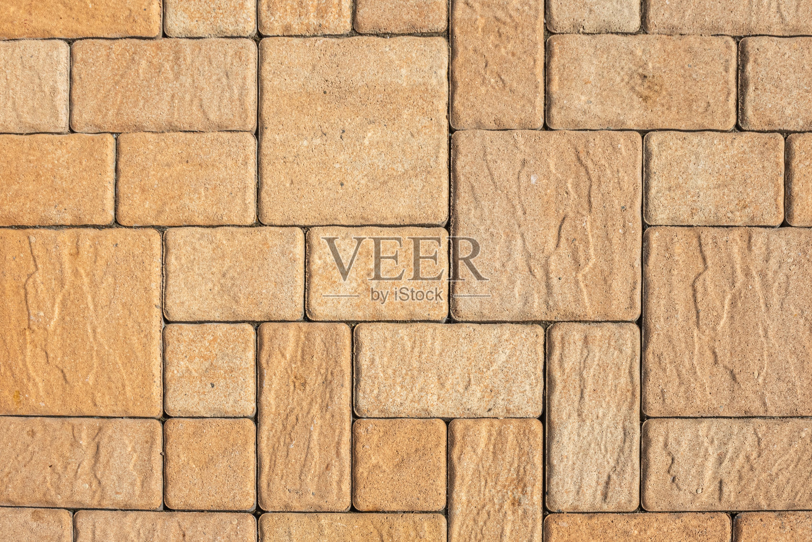 街道的米色路面图案直接从上面照片摄影图片