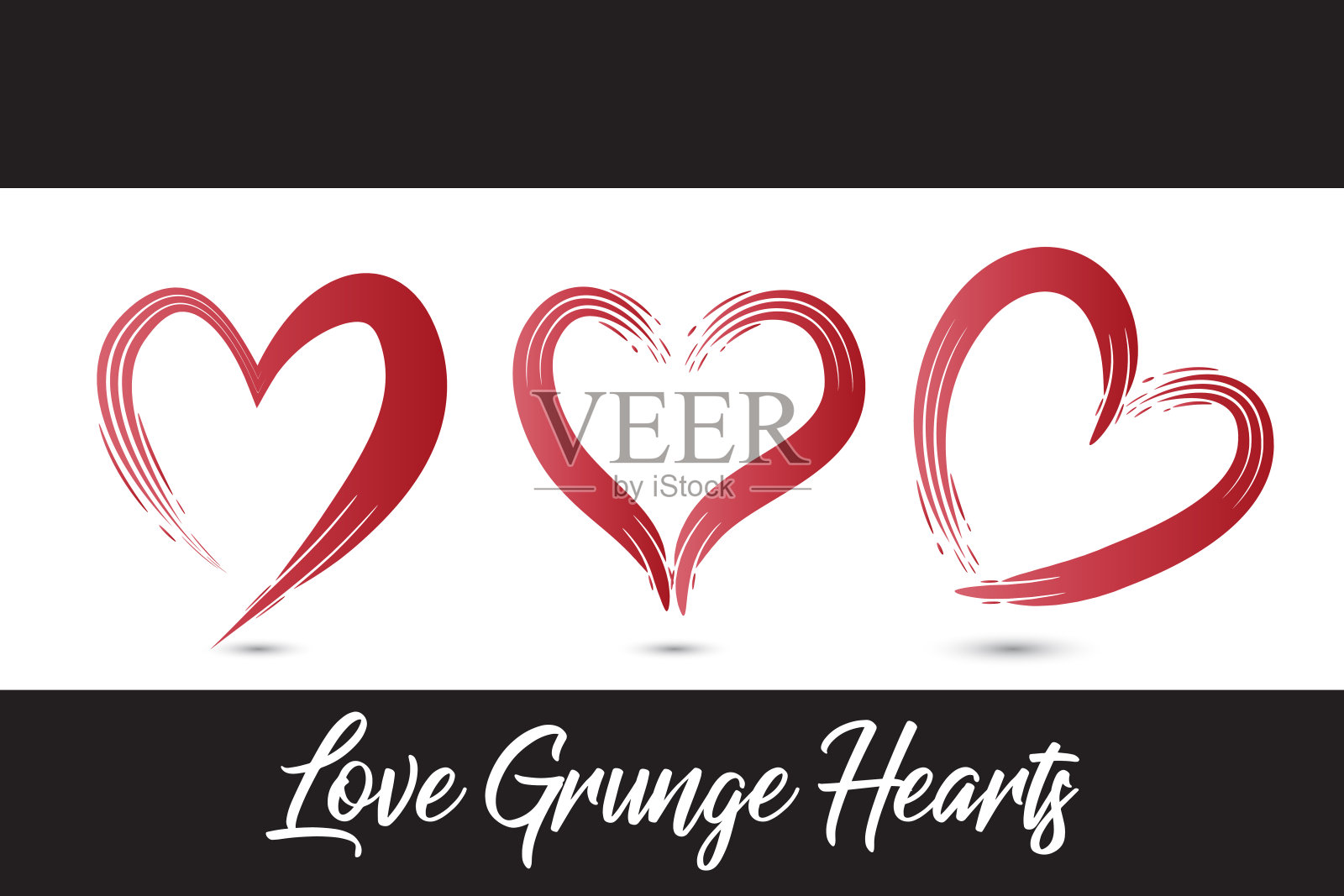 一套心符号图标id卡向量插画图片素材