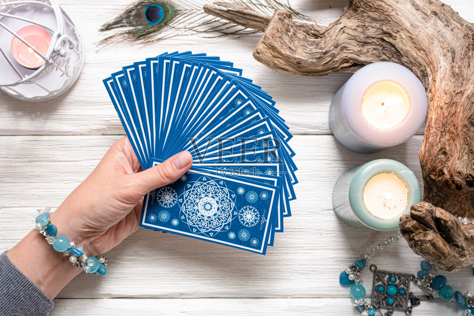 塔罗牌。照片摄影图片