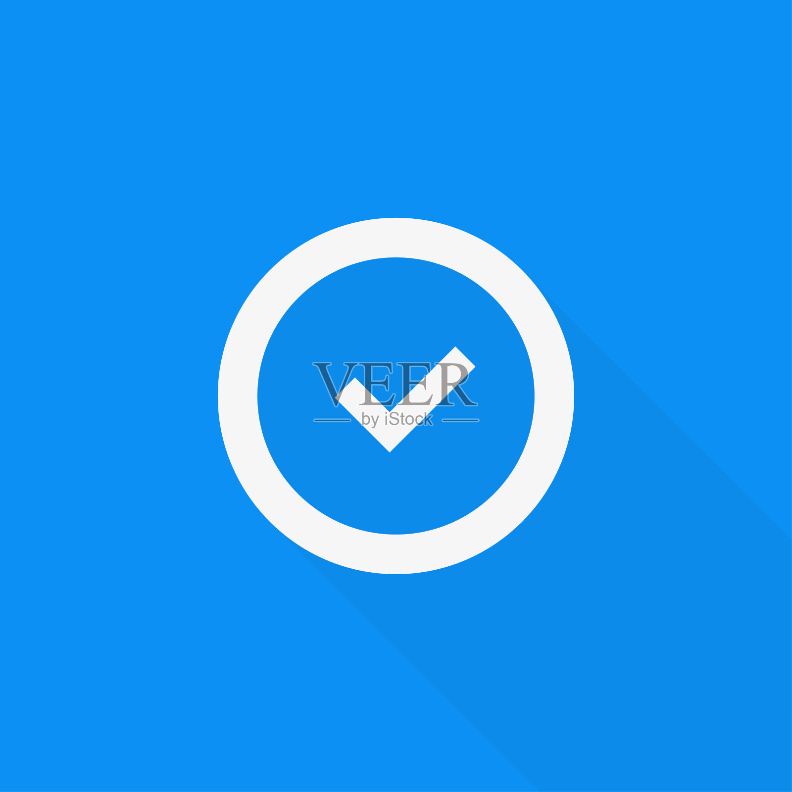 用阴影检查平面样式的标记插画图片素材