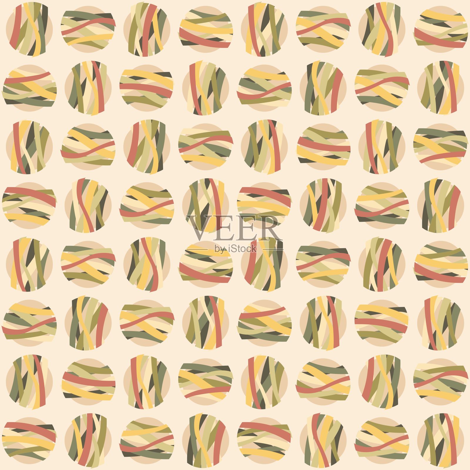 抽象的手绘重复形状。矢量无缝图案设计插画图片素材