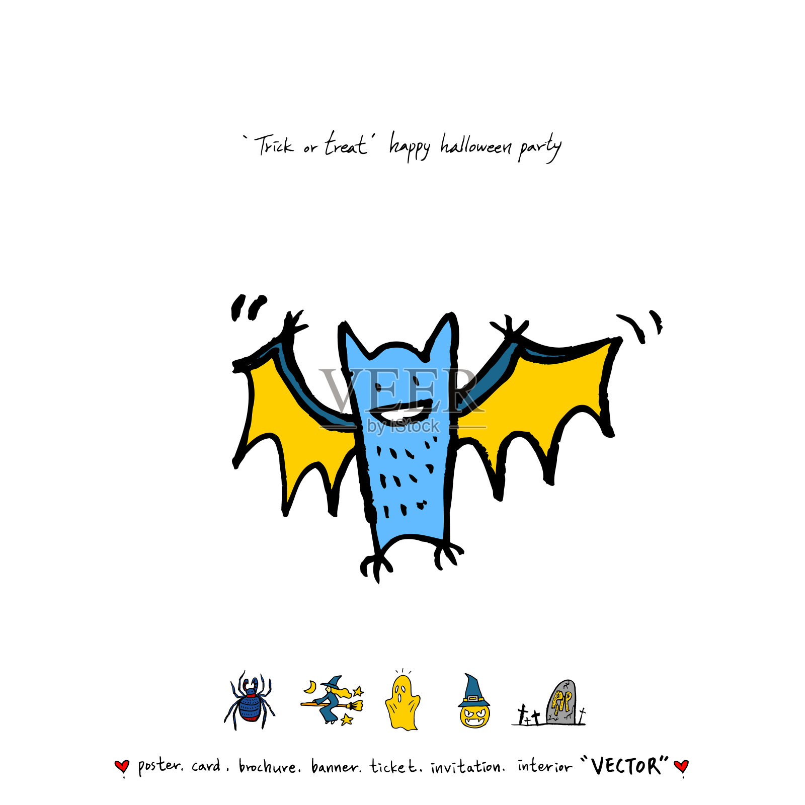 万圣节的海报插画图片素材