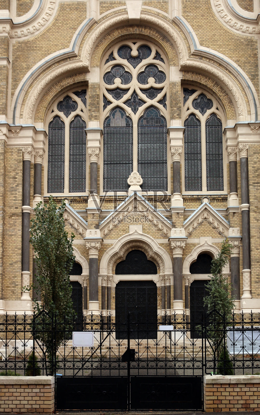 匈牙利塞格德犹太教堂的入口照片摄影图片