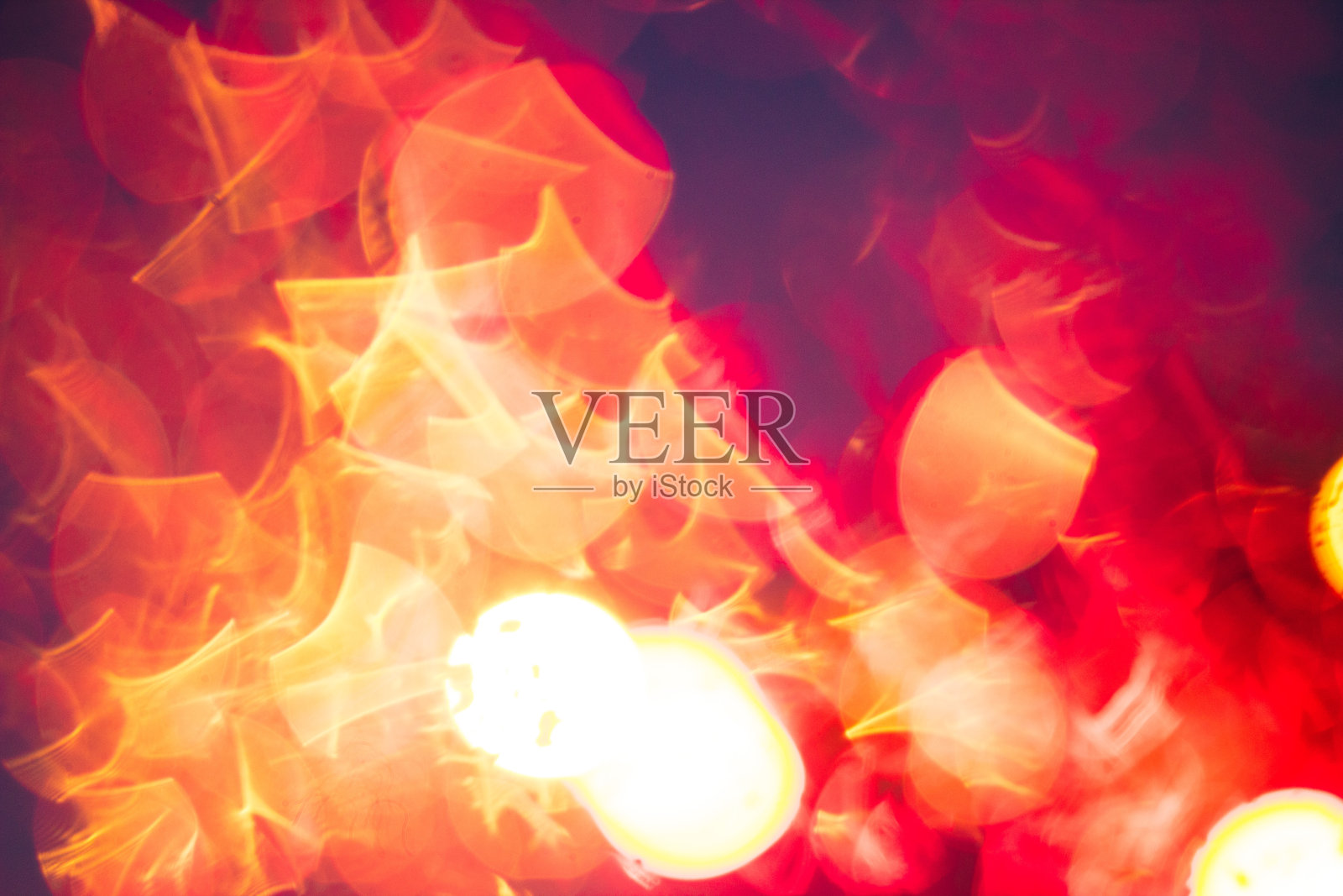 花环灯光模糊了节日的抽象背景照片摄影图片