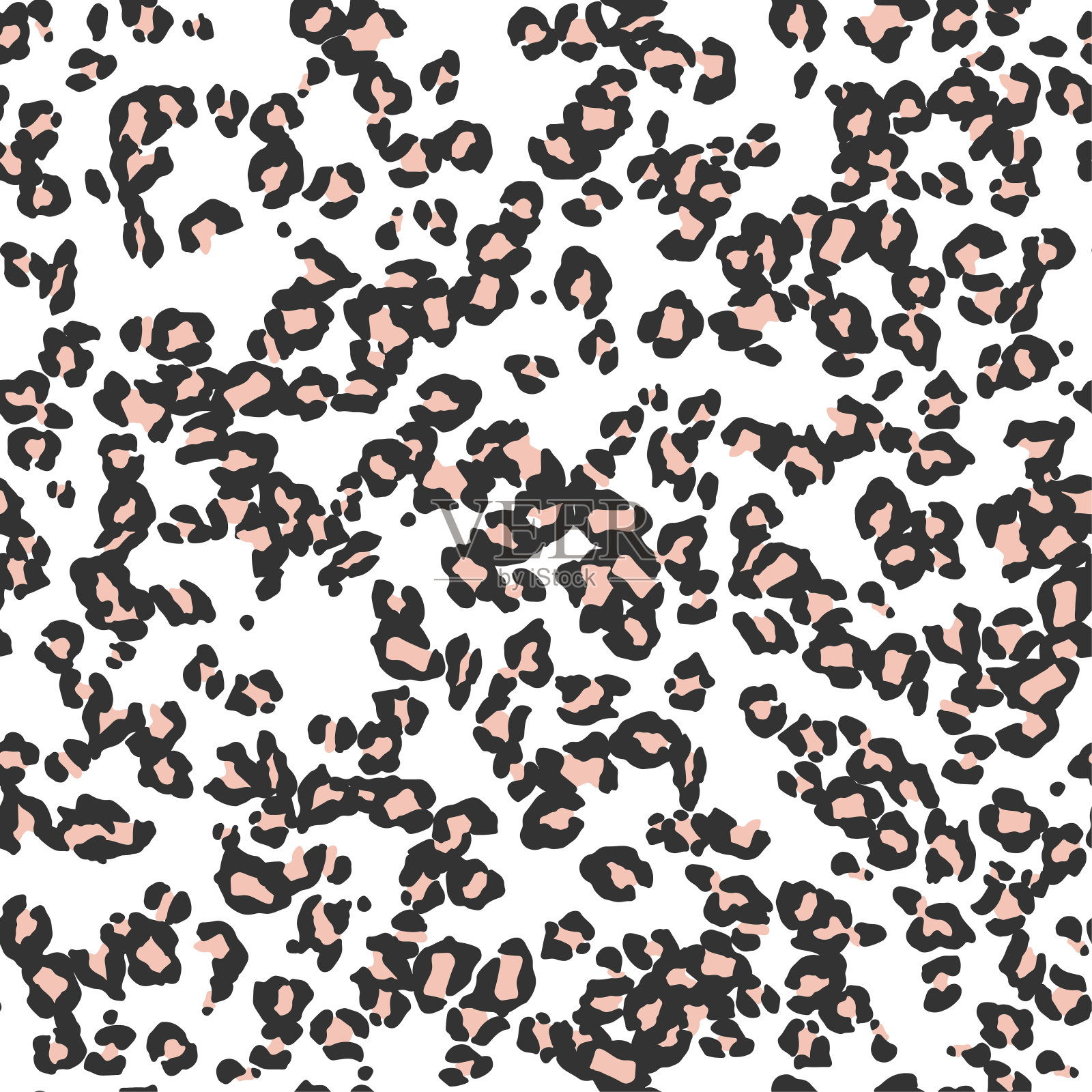 无缝矢量豹图案。时尚时尚的野生豹纹。动物印花10 eps背景织物，纺织，设计，封面，包装等。插画图片素材