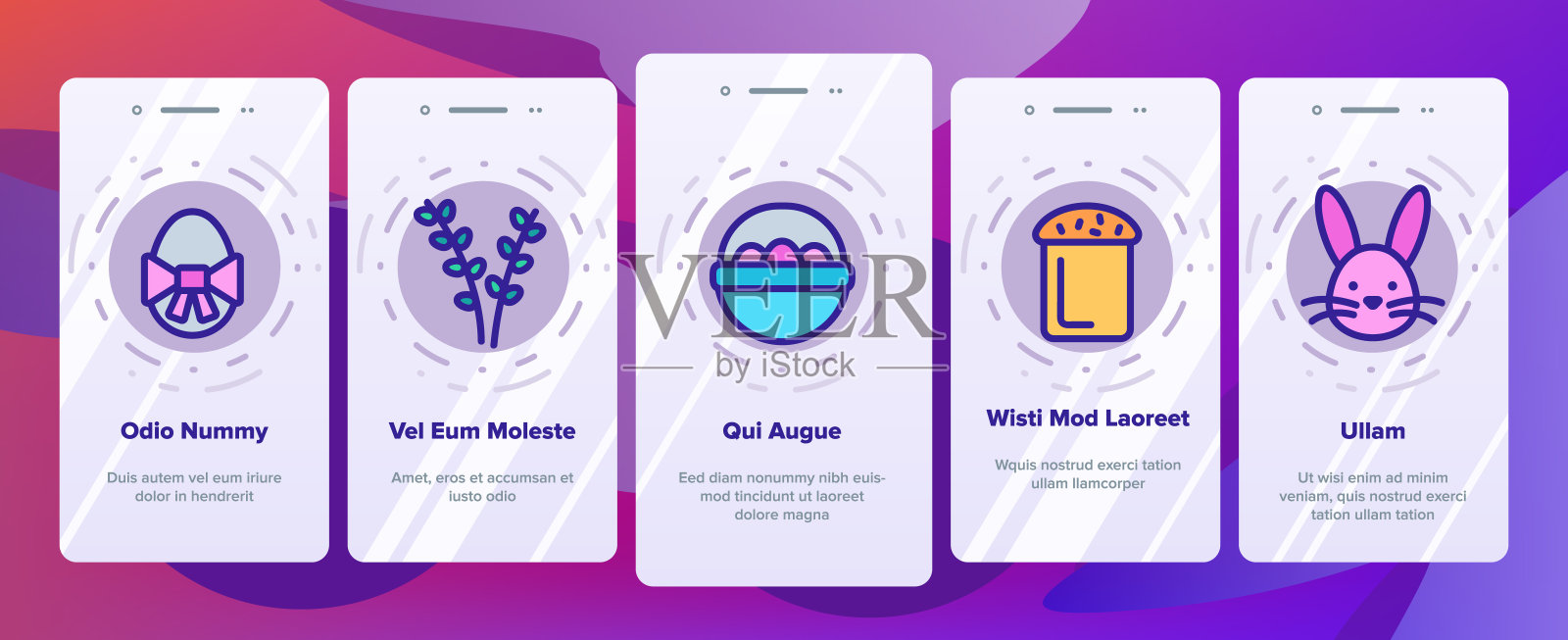 复活节快乐元素向量登陆插画图片素材