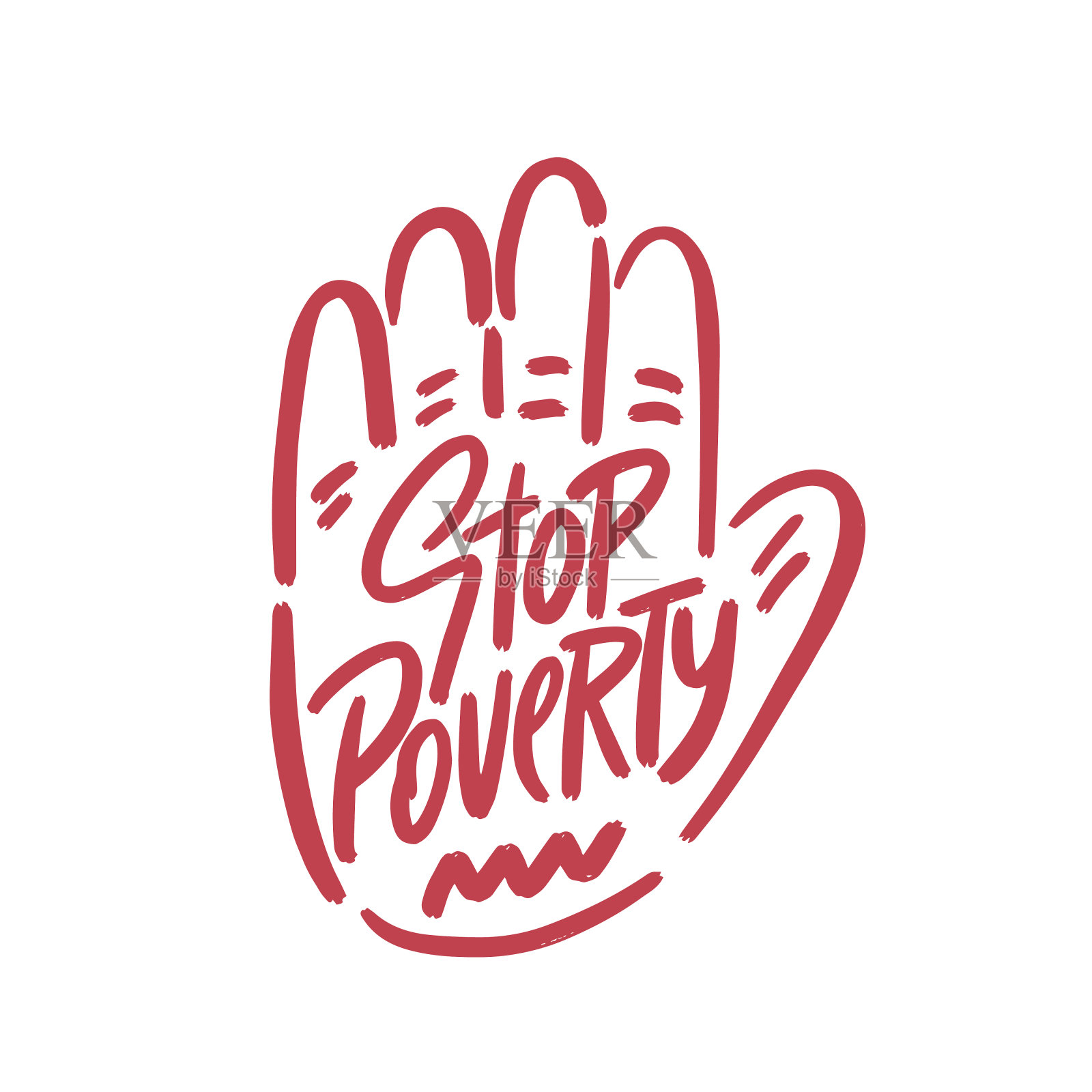 白色背景上的文字特写镜头插画图片素材