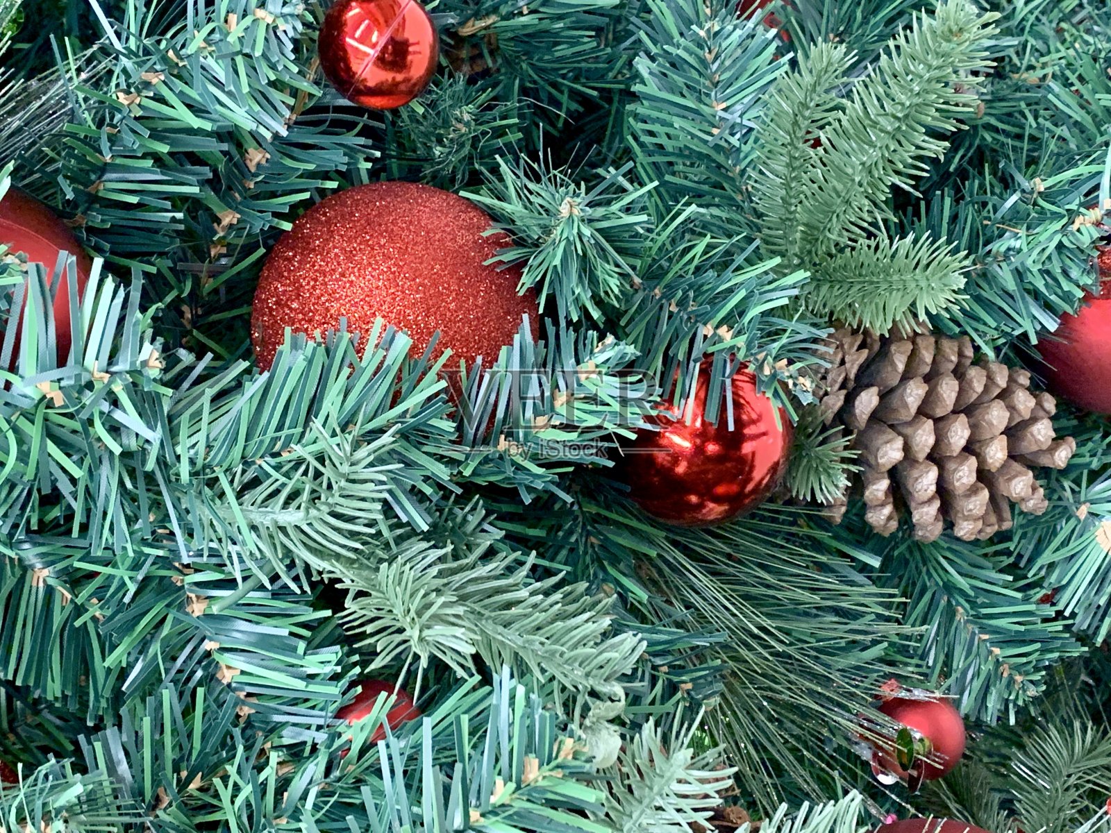 圣诞花环特写照片摄影图片